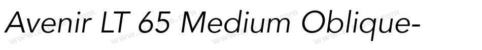 Avenir LT 65 Medium Oblique字体转换